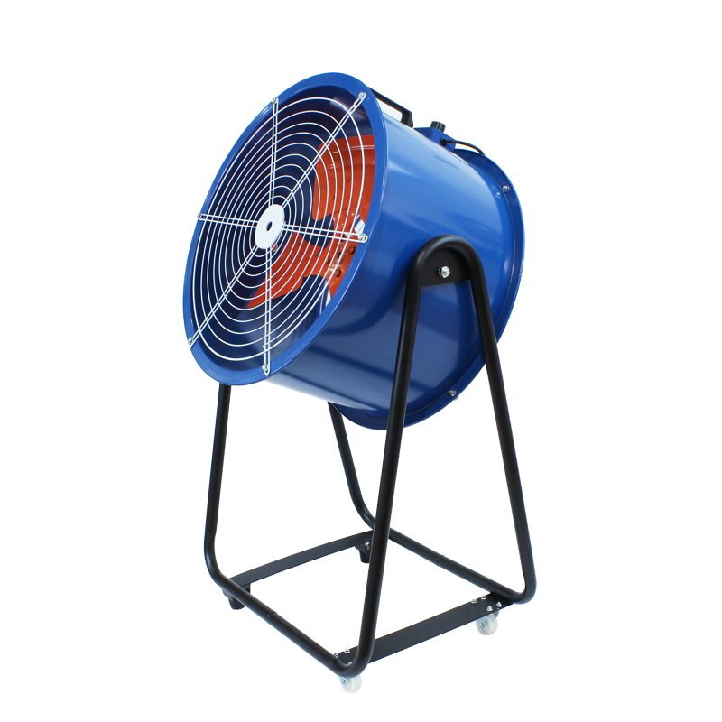 Mobil station type bevægelig bund ramme aksial strømningsventilator